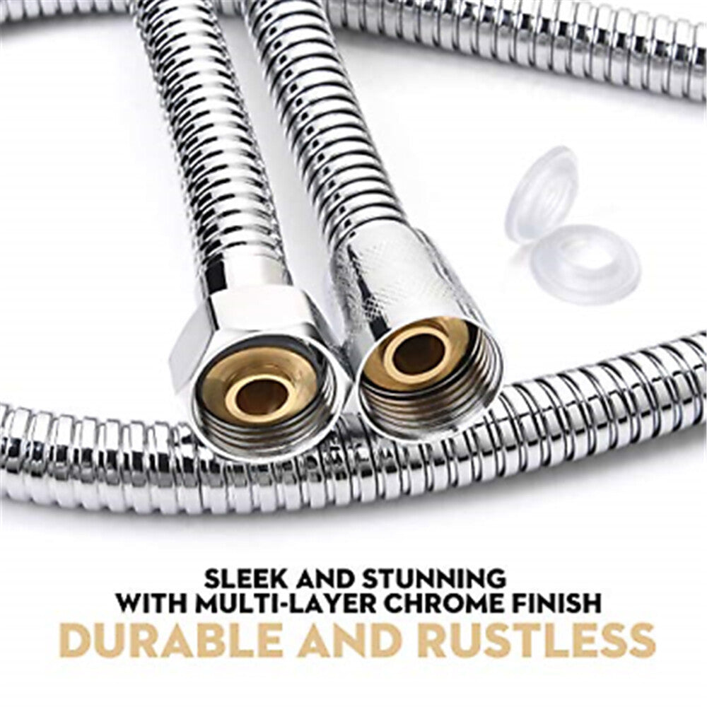 Shower Head Hose 2 Meters 79Inch Extra Long Bathroom Flexible Stainless Steel Pipe Household Flower Wine Shower Hose