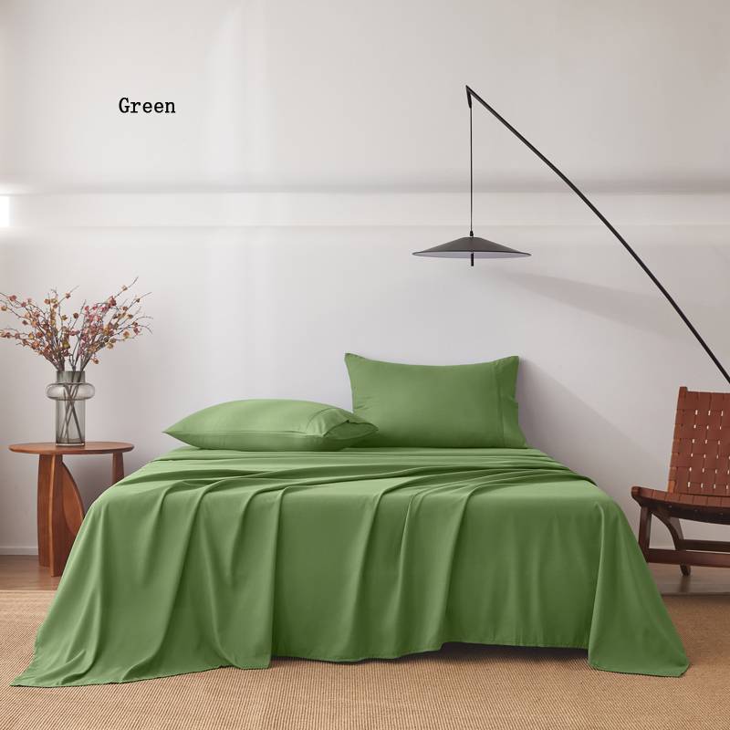 2000TC 4 Piece Bed Sheet Set Flat Lying Pillowcase