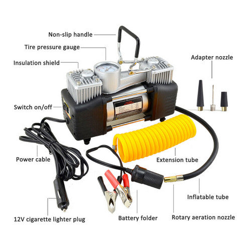 12V 150PSI Car Air Compressor Portable Tyre Deflator Inflator  4WD Car Truck