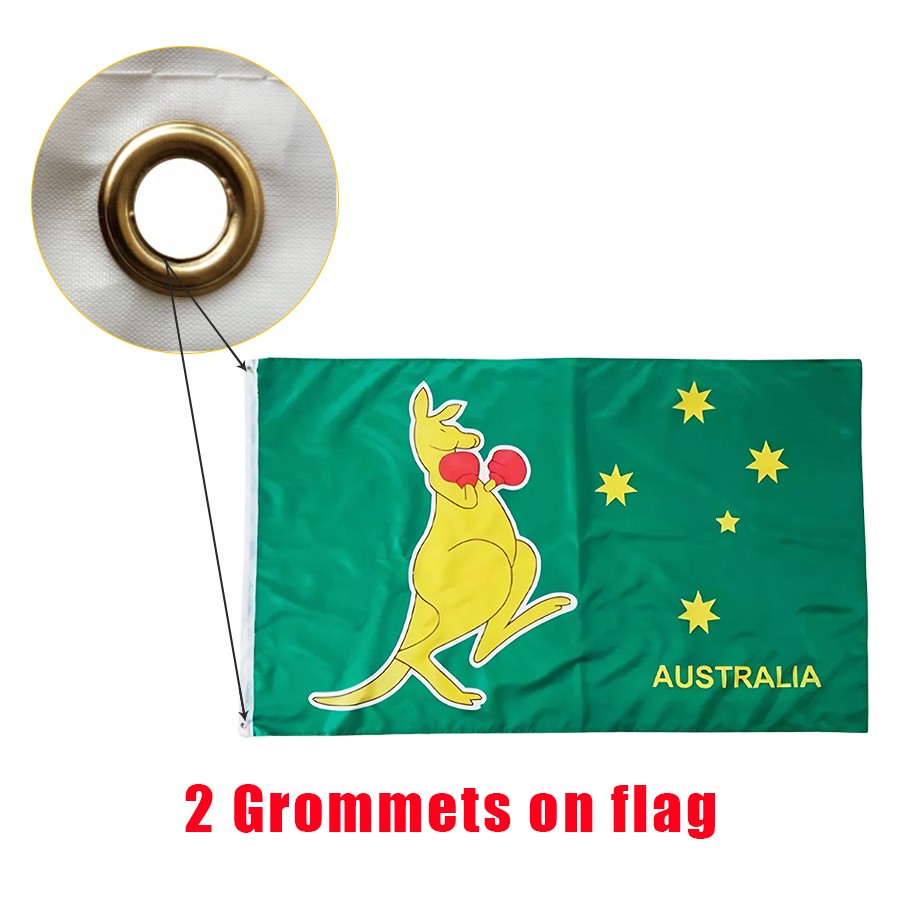 Large Boxing Kangaroo Flag Heavy Duty Outdoor Australian National Symbol 60 X 90 Flag AU Flag