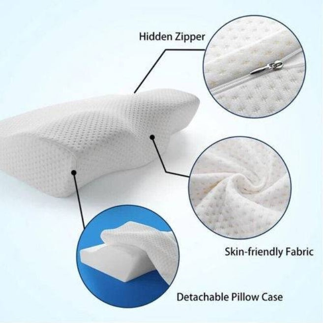 Cervical Pillow Ergonomic Contour Memory Foam Orthopedic Bed Pillow Neck Support