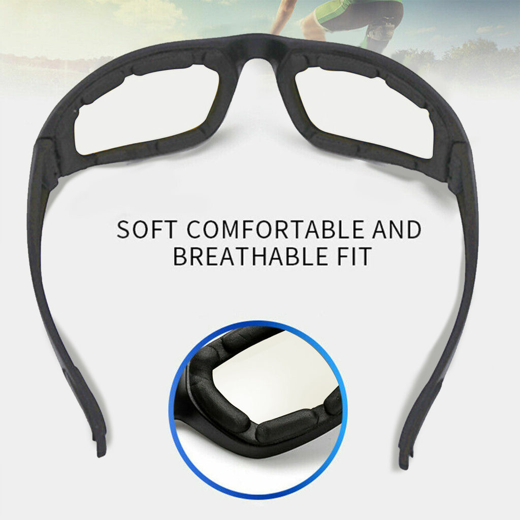 Cycling Sunglasses Chopper Outdoor Sports Glasses For Men Wrap Around UV400 Protection For Fishing Driving Glasses Windproof Biker Goggles