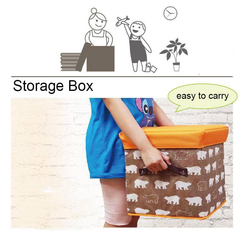 Folding Ottoman Storage Stool Cube Footstool Stool Blanket Box With Cover
