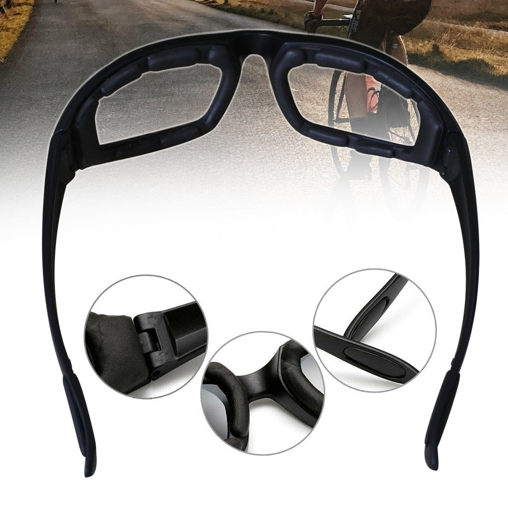 Cycling Sunglasses Chopper Outdoor Sports Glasses For Men Wrap Around UV400 Protection For Fishing Driving Glasses Windproof Biker Goggles