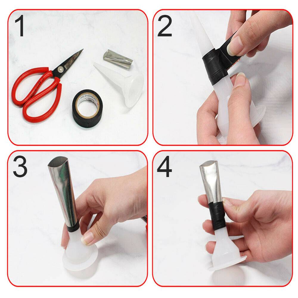 Finisher Caulk Nozzle Applicator Sealant Finishing Scraper Tool