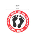 10 Pcs Social Distancing Floor Vinyl Sticker,1.5M Distance, Floor Sticker Decal
