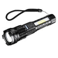 Rechargeable LED Flashlight Tactical Torch Police Super Bright Work Light Lamp Red White Blue 3 Light USB Charging