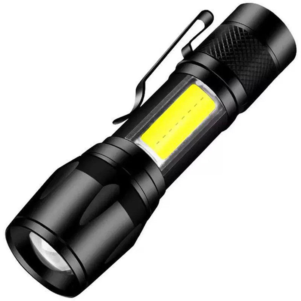 Telescopic Torch Flashlight Rechargeable Pen Light USB Charging Work Light For Camping