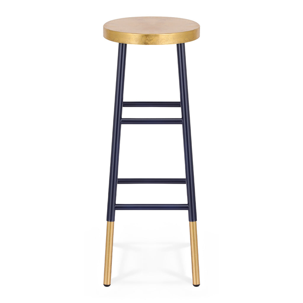 Artiss Bar Stools Metal Gold Navy