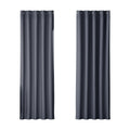 Artiss 2X Blockout Curtains Eyelet 180x213cm Charcoal