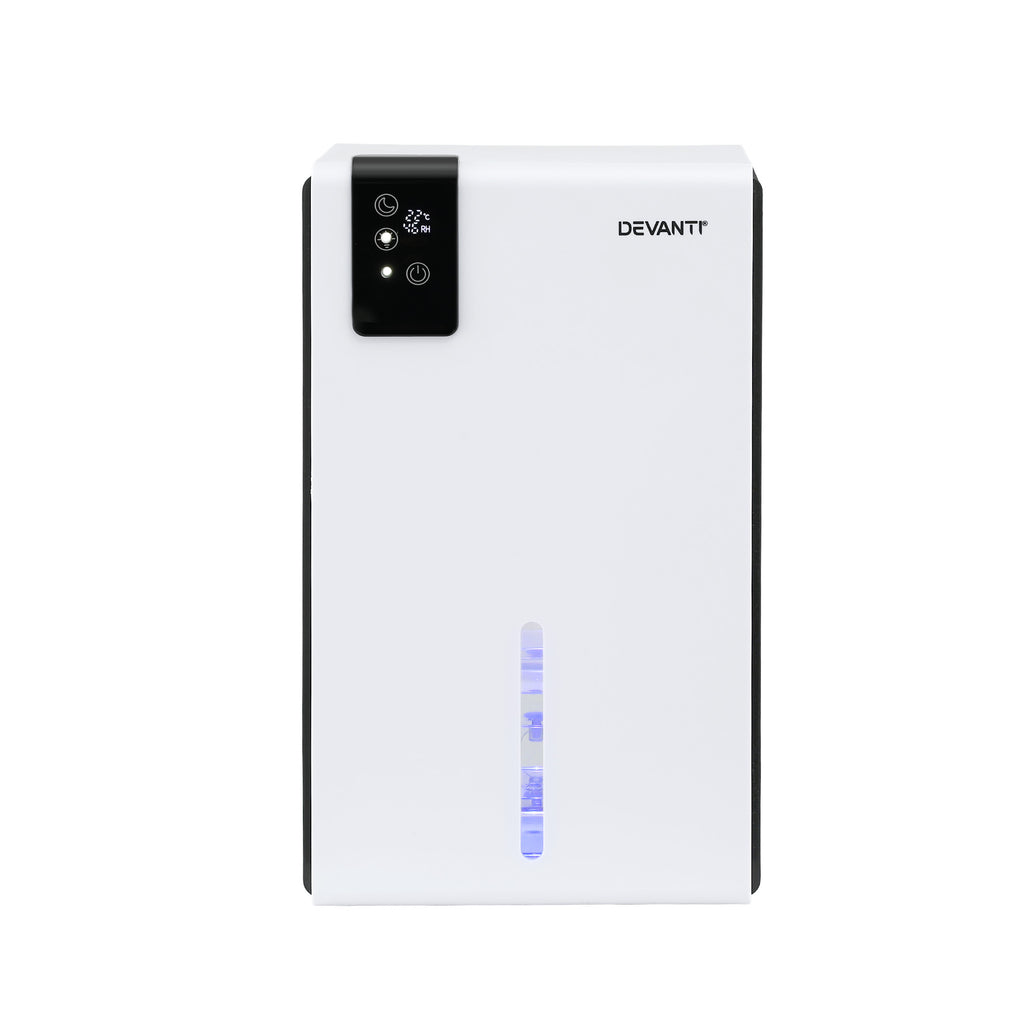 DEVANTI 2000ml Portable Dehumidifier Moisture Absorber Home Bedroom Quiet Remote
