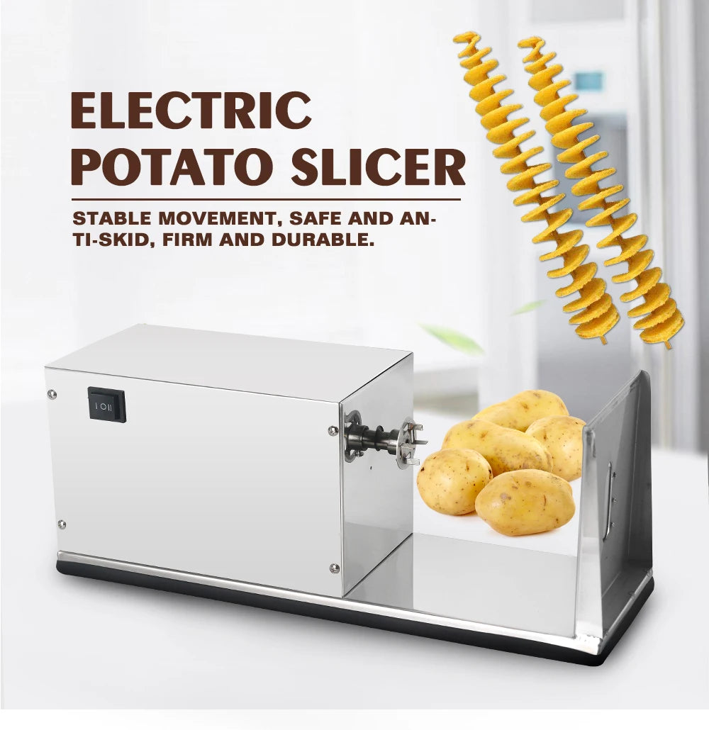 ITOP Electric Twister Tornado Spiral Potato Slicer Cutter Stainless Steel French Fries Cutter 110V 220V Vegetable Fruit Tools