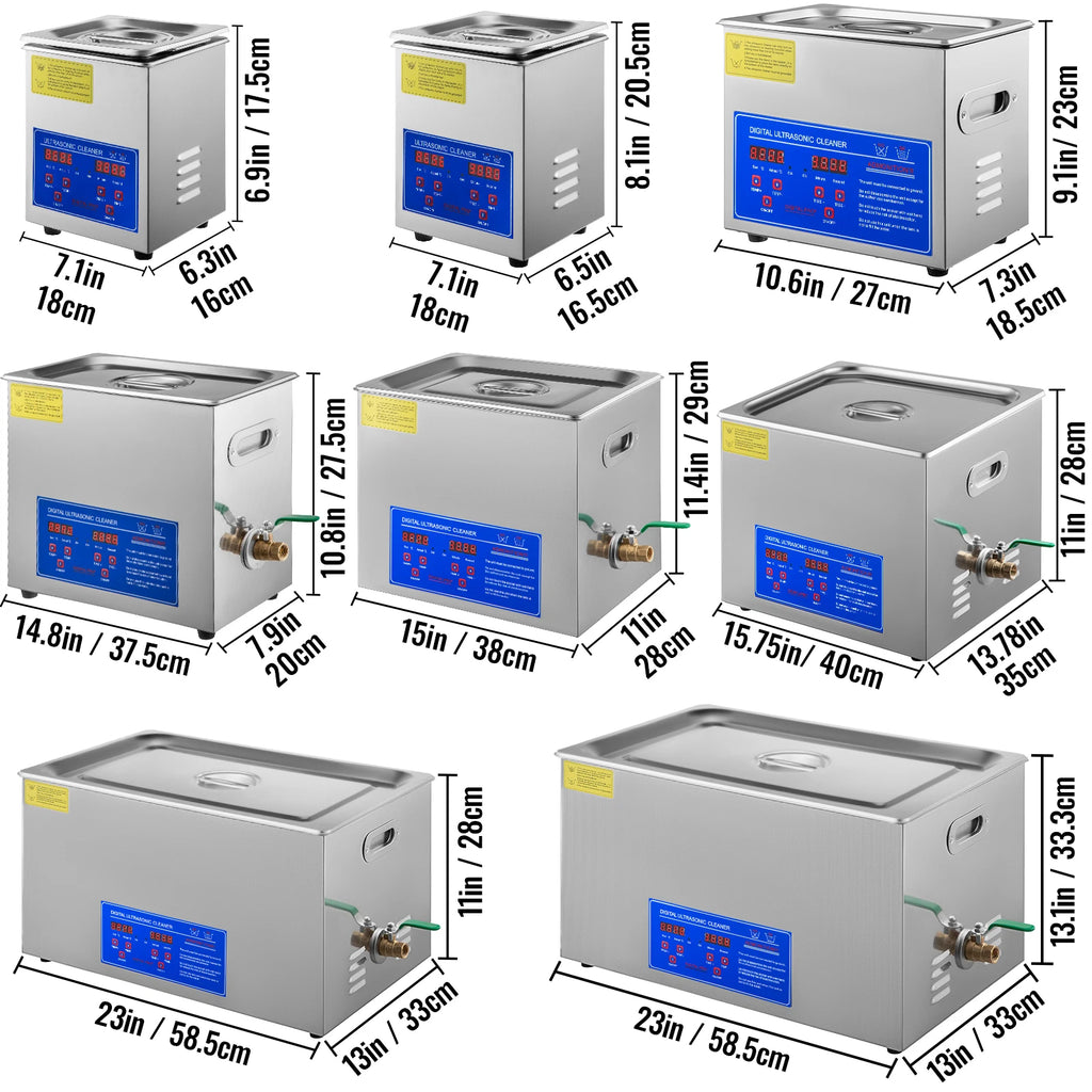 SucceBuy 1.3L 2L 3L 6L 10L 15L 22L 30L Ultrasonic Cleaner Lave-Dishes Portable Washing Machine Ultrasound Home Clean Appliances