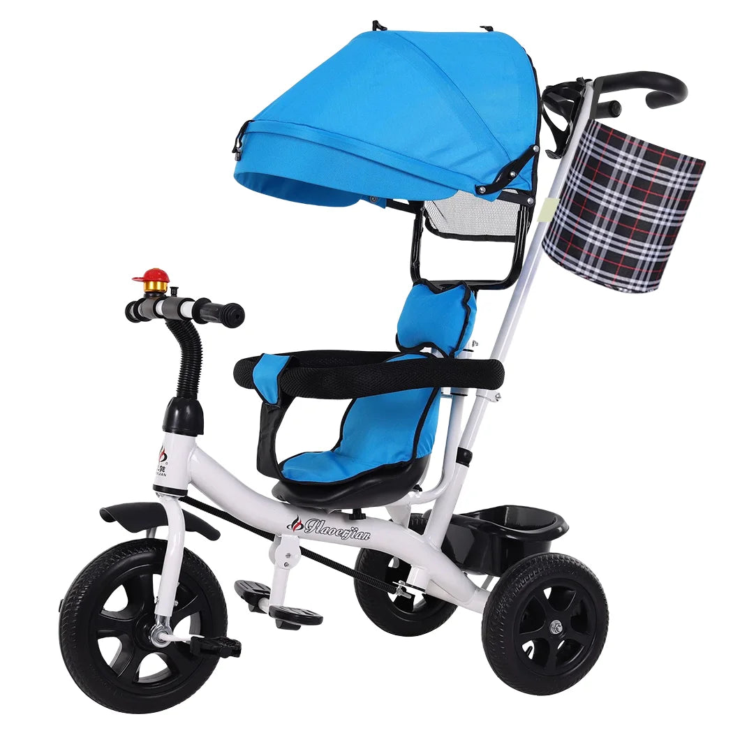 4 In 1 Tricycle Bike Trike Baby Prams Kids Stroller Toddler Ride-On Toy Gift AAA