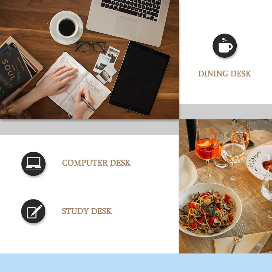 PORIYA Mobile Laptop Desk Computer Table Stand Adjustable Bed Bedside Portable Study AU