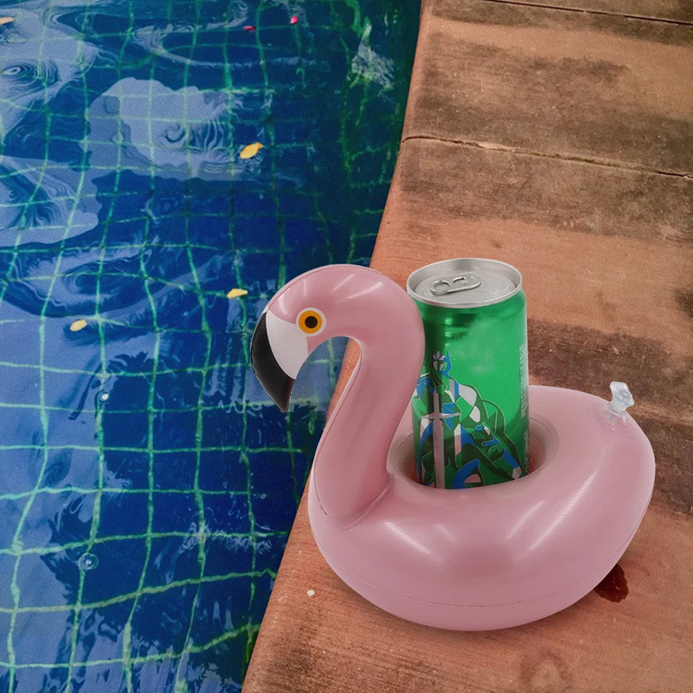 Swimming Pool Drink Cup Stand Inflatable Pool Floats Bar Coasters PVC Cooler Table Party Supplies Gift for Family Friends