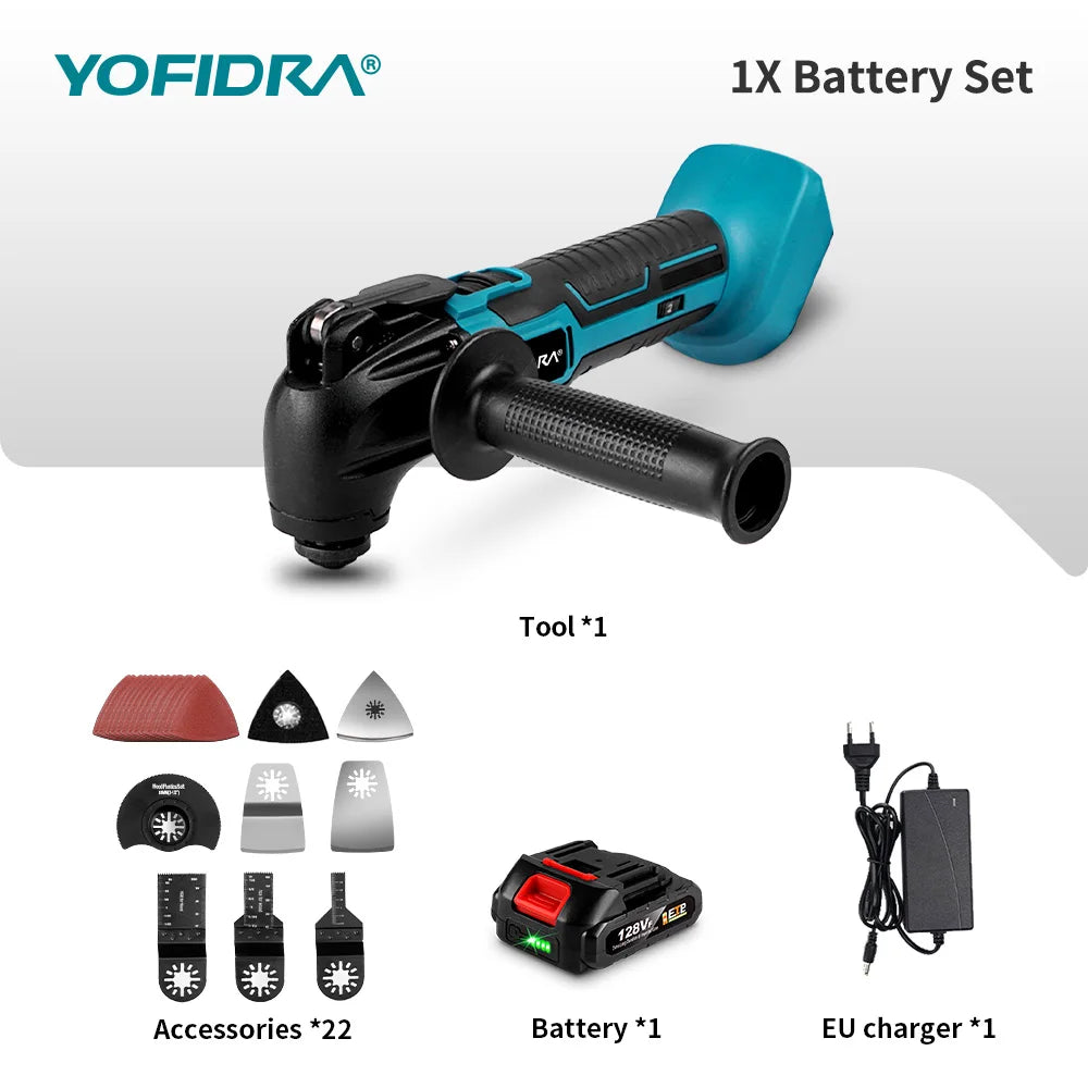 Cordless Oscillating Multi function Tool 6 Gears Adjustable Rechargeable Renovator Trimmer Shovel For Makita 18V Battery Pin