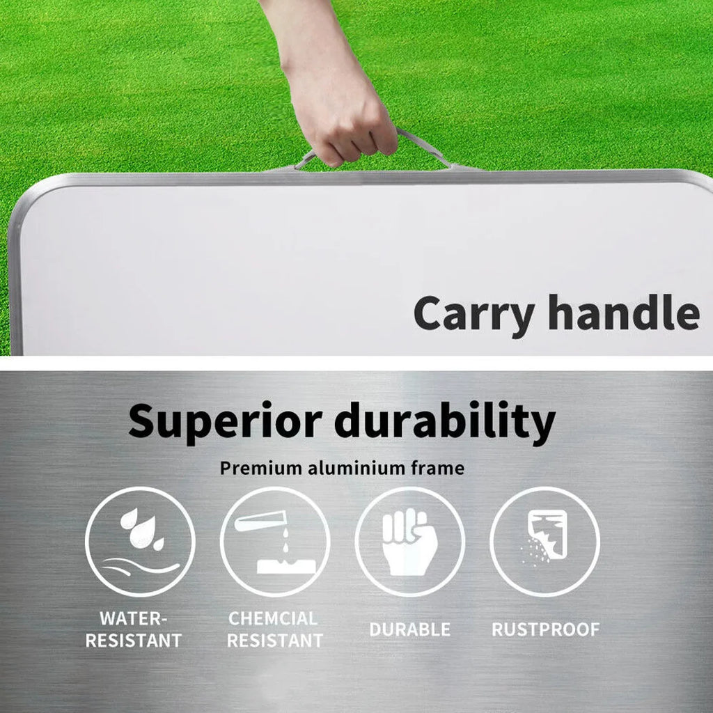 PORIYA Folding Camping Table Picnic Outdoor Foldable Tables Aluminium Portable BBQ Desk