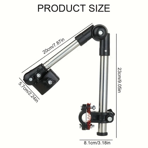 Adjustable Stainless Steel Umbrella Stand for Wheelchairs and Bicycles Rainproof Equipment, Multi-function Umbrella Stand