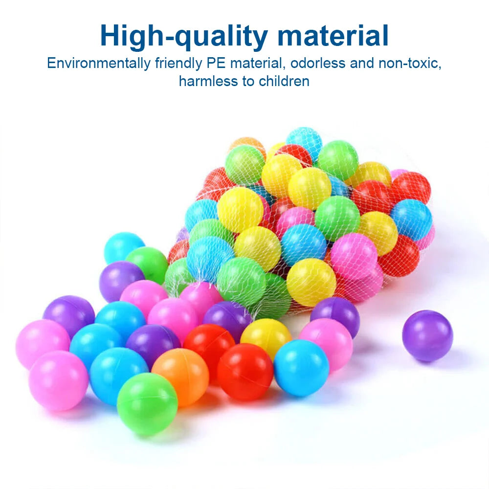 100/200 PCS Ocean Balls Ball Pit Kids Baby Play Tent Plastic Soft Toy Colourful Play Fun Safety
