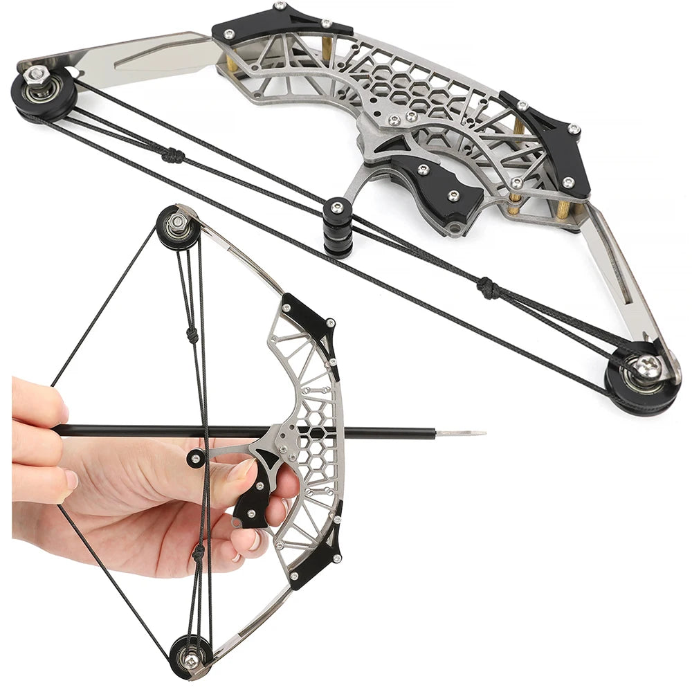 7.9" Archery Compound Bow and Arrow Set - RH/LH Training Bow for Outdoor Hunting Shooting, Ideal Archery Gift