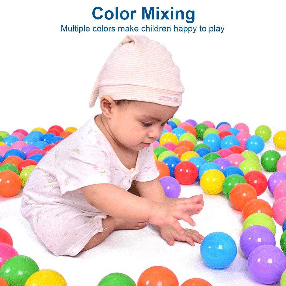 100/200 PCS Ocean Balls Ball Pit Kids Baby Play Tent Plastic Soft Toy Colourful Play Fun Safety