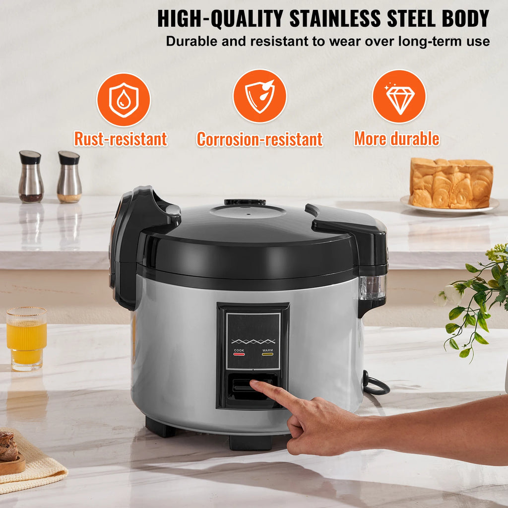 SucceBuy Commercial Rice Cooker Rice Cooker 9.51 Qt / 9 Liter Large Rice Cooker and Warmer with Nonstick Inner Pot Fast Cooking