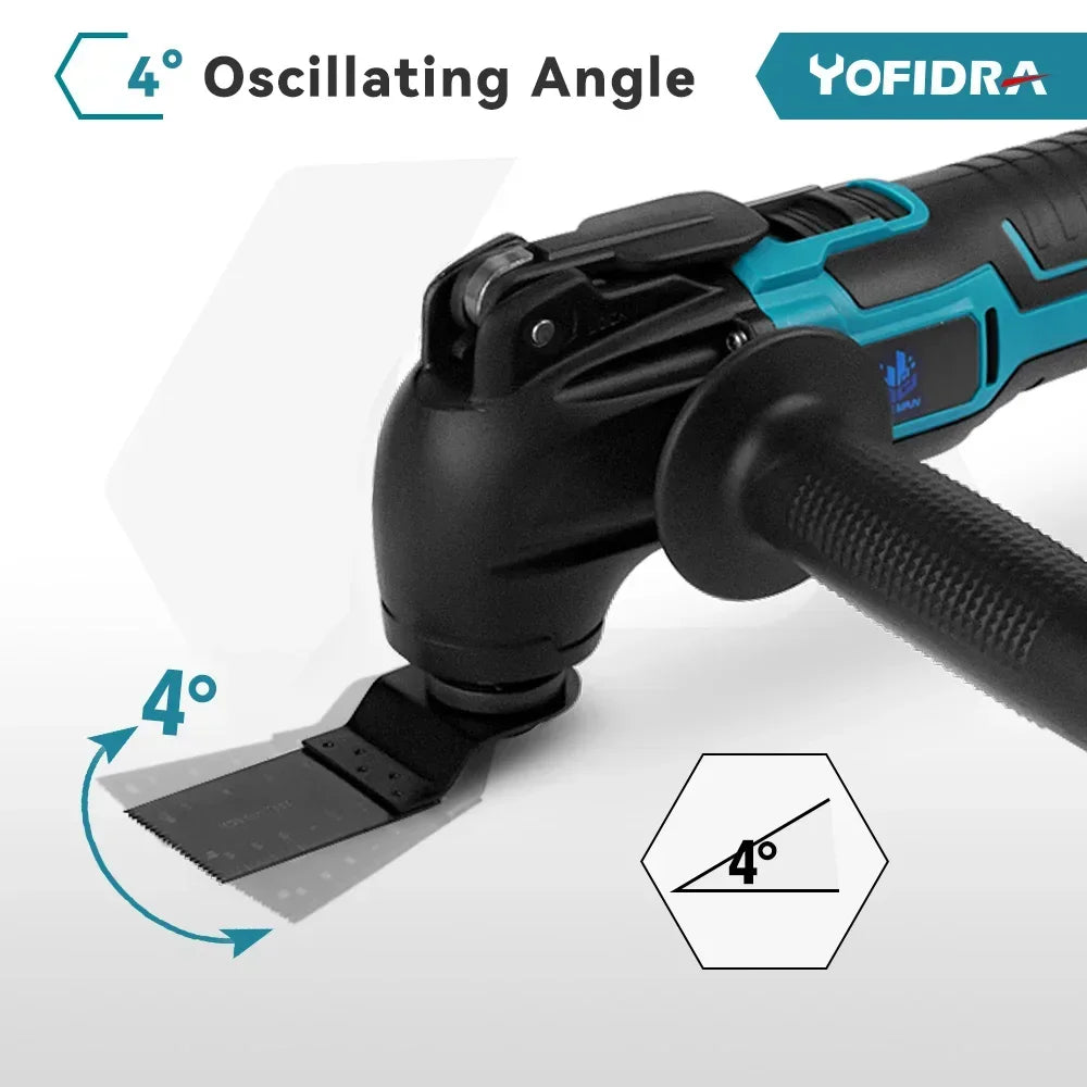 Cordless Oscillating Multi function Tool 6 Gears Adjustable Rechargeable Renovator Trimmer Shovel For Makita 18V Battery Pin