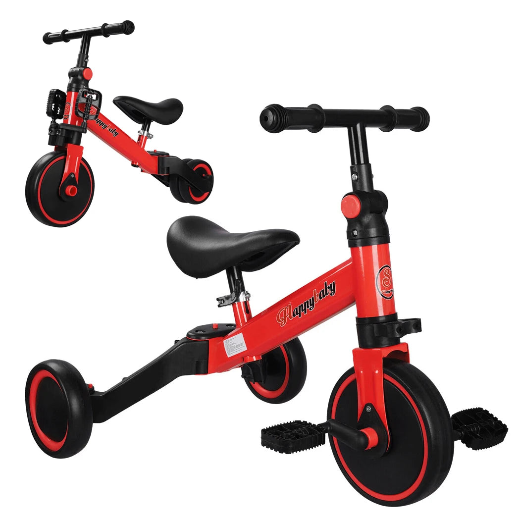 3 in1 Toddler Kid Ride on Toy Balance Bike Scooter Tricycle 1.5-4 Years Push Car