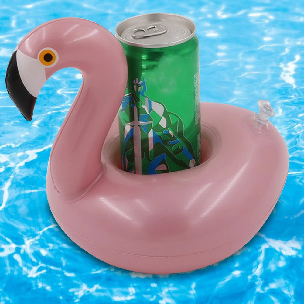 Swimming Pool Drink Cup Stand Inflatable Pool Floats Bar Coasters PVC Cooler Table Party Supplies Gift for Family Friends