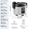 SucceBuy Commercial Rice Cooker Rice Cooker 9.51 Qt / 9 Liter Large Rice Cooker and Warmer with Nonstick Inner Pot Fast Cooking