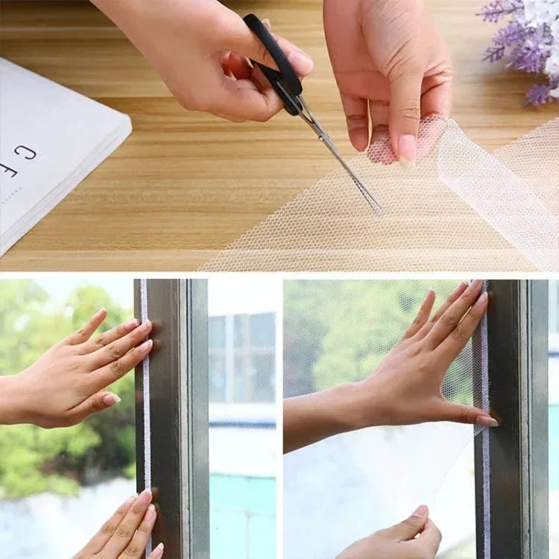 Simple Anti Mosquito No Need to Punch Holes Mosquito Net Window Self-adhesive Type Anti-mosquito Screens Home Textile 2030
