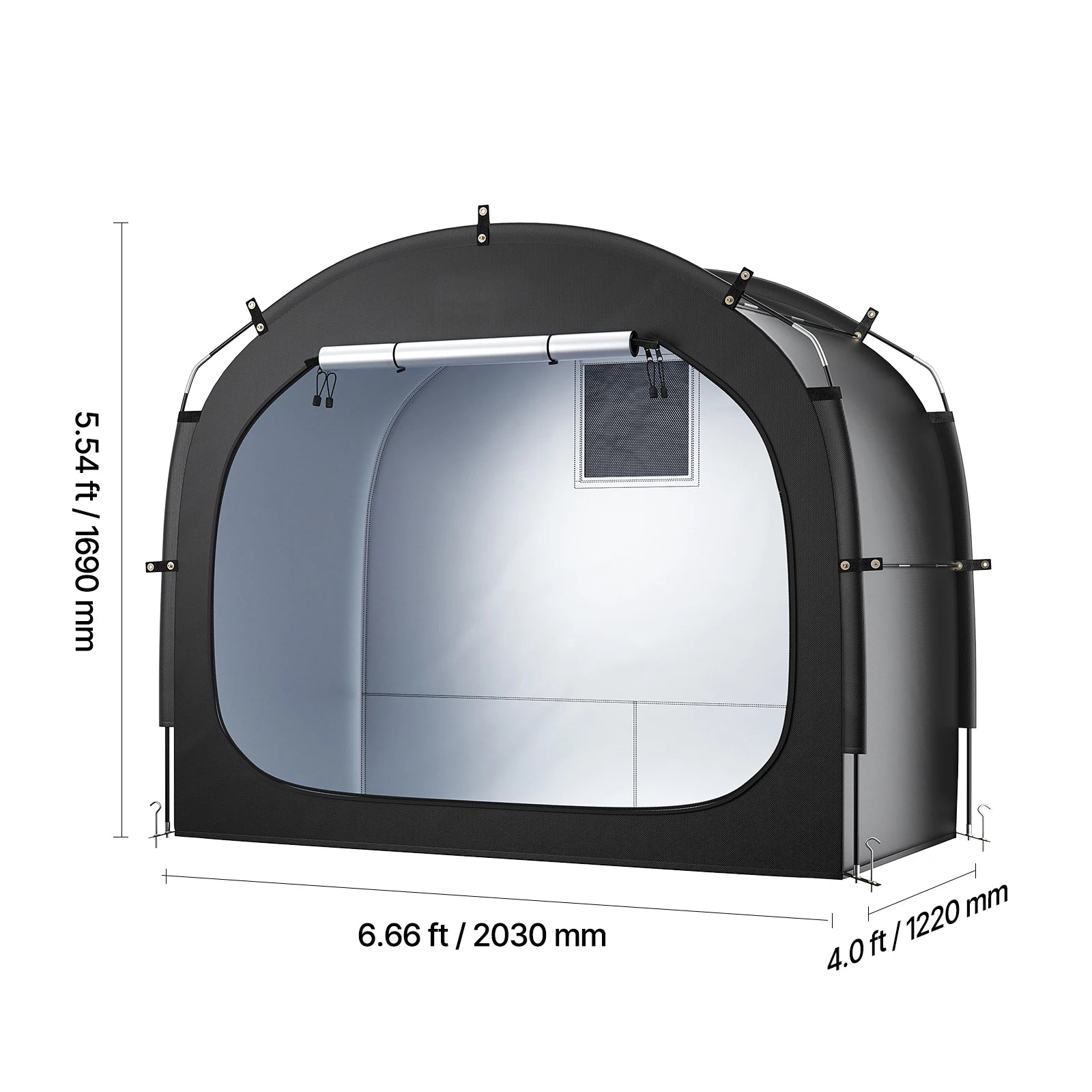 SucceBuy Bike Storage Tent Outdoor Waterproof Spacious Bike Storage Tent with Ventilated Window High Strength Fiberglass