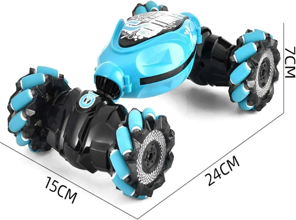 Remote Control Car, RC Car Toy 4WD Stunt Car with LED Lights & 360° Flips, 4WD Off-Road Stunt Car for Kids, All Terrain Tires