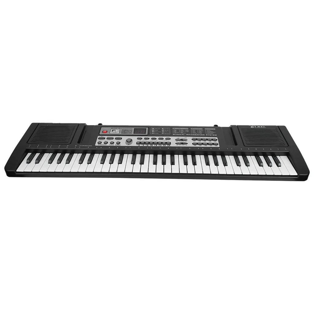 61 Keys Electronic Organ Portable Children Digital Keyboard with Microphone Single Speaker Design Easy Using Brand New Music Toy