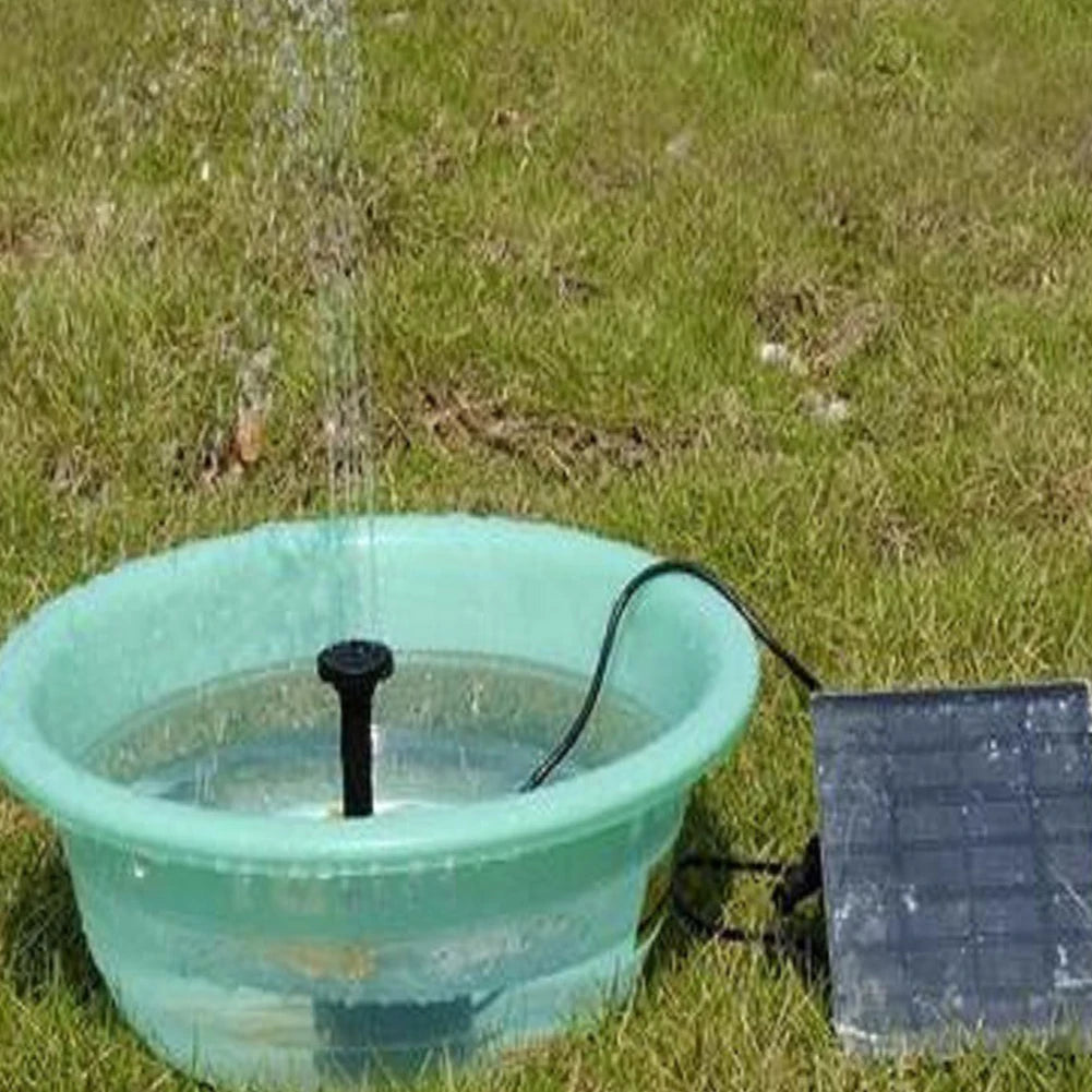 Solar Fountain Pond Pump Kit with Nozzles Solar Powered Fountain Water Pump Solar Fountain for Bird Bath Ponds Garden Fish Tank