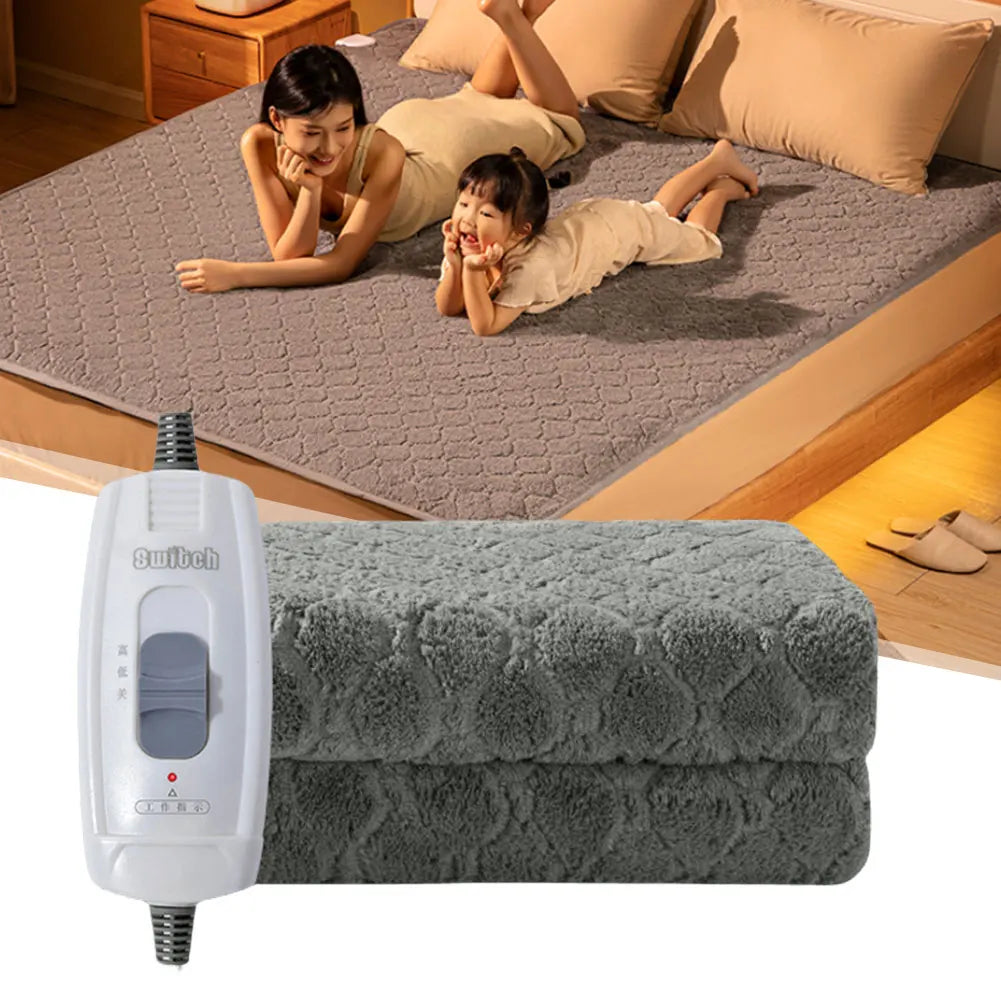 Intelligent Electric Heated Blanket Portable Smart Body Warmer Single Double Velvet Plush for Home Office Bedroom Camping ﻿