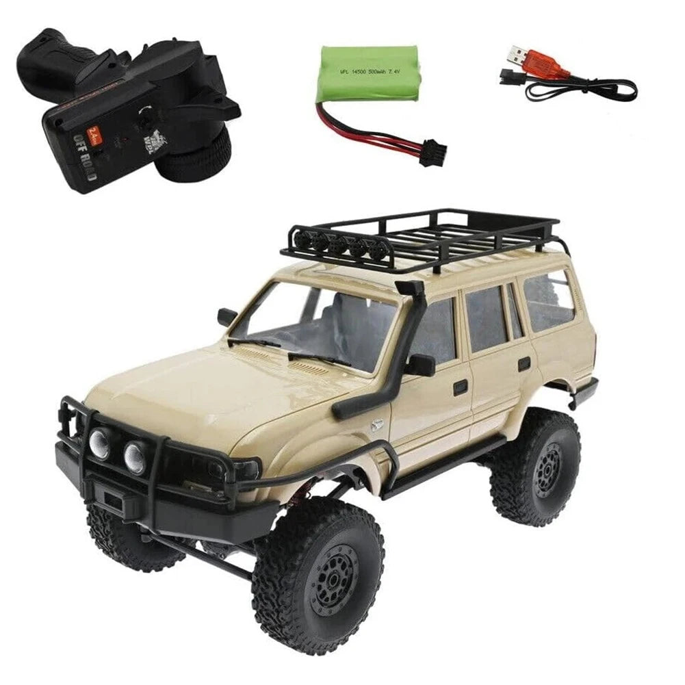 WPL C54-1 1/16 RC Car 2.4G Remote Control 4X4 Off Road LED Light Climbing RC Truck Electric Toy Car Gift for Boy