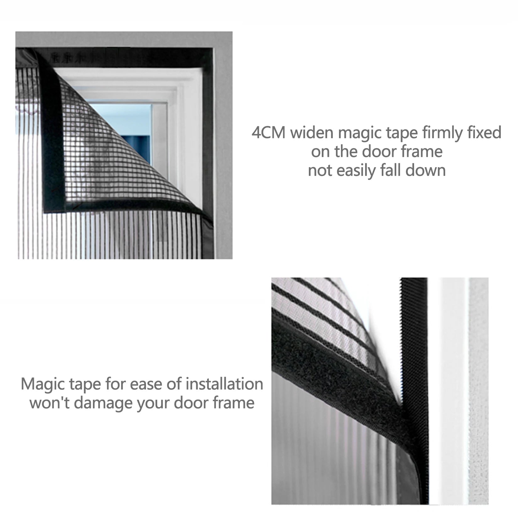 Large Magic Curtain Door Mesh, Magnetic, Mosquito, Fly, Bug, Insect Net, Screen Barrier