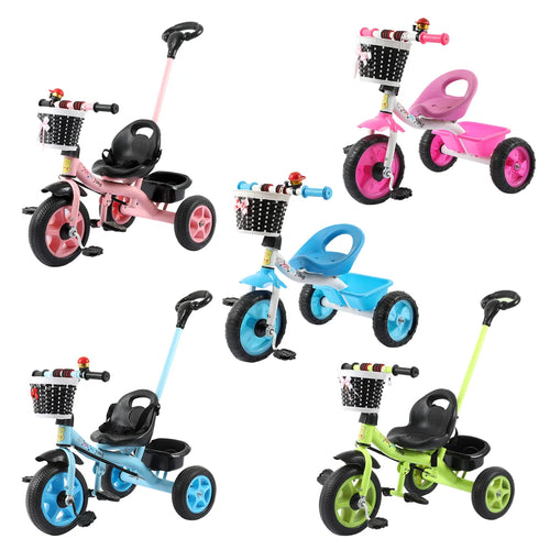 3 Wheel Bike Bicycle Tricycle Trike Basket Ride On Toy Kids/Children/Toddler 3y+