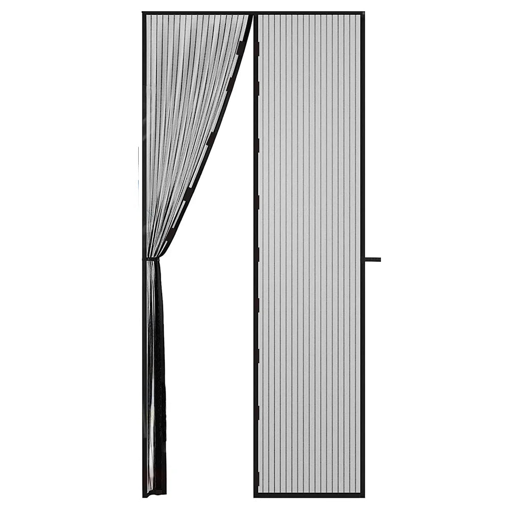 Magnetic stripe mosquito net  mesh door black/white net summer insect proof curtains