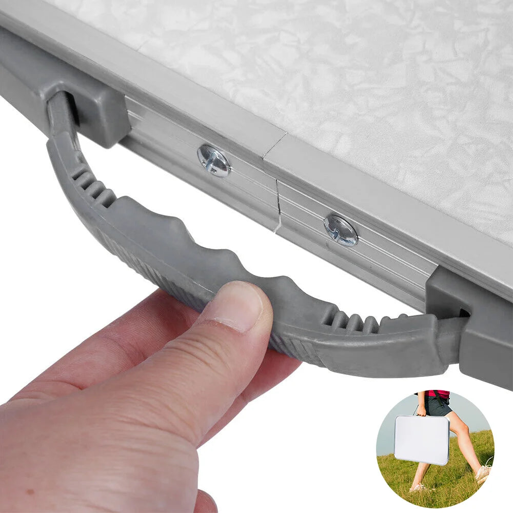 Folding Camping Table Aluminium Portable Picnic Outdoor Foldable Desk with Adjustable Leg