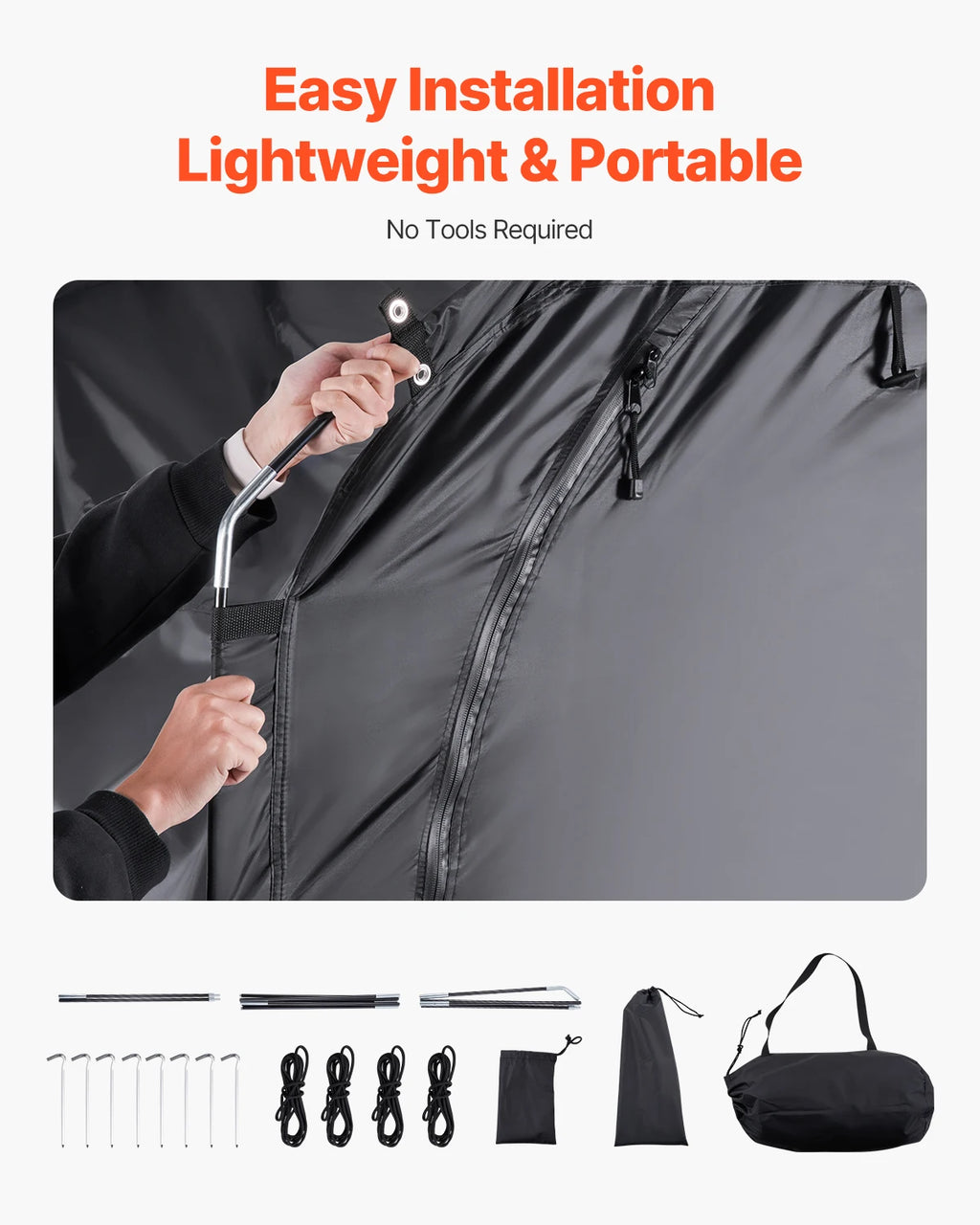 SucceBuy Bike Storage Tent Outdoor Waterproof Spacious Bike Storage Tent with Ventilated Window High Strength Fiberglass