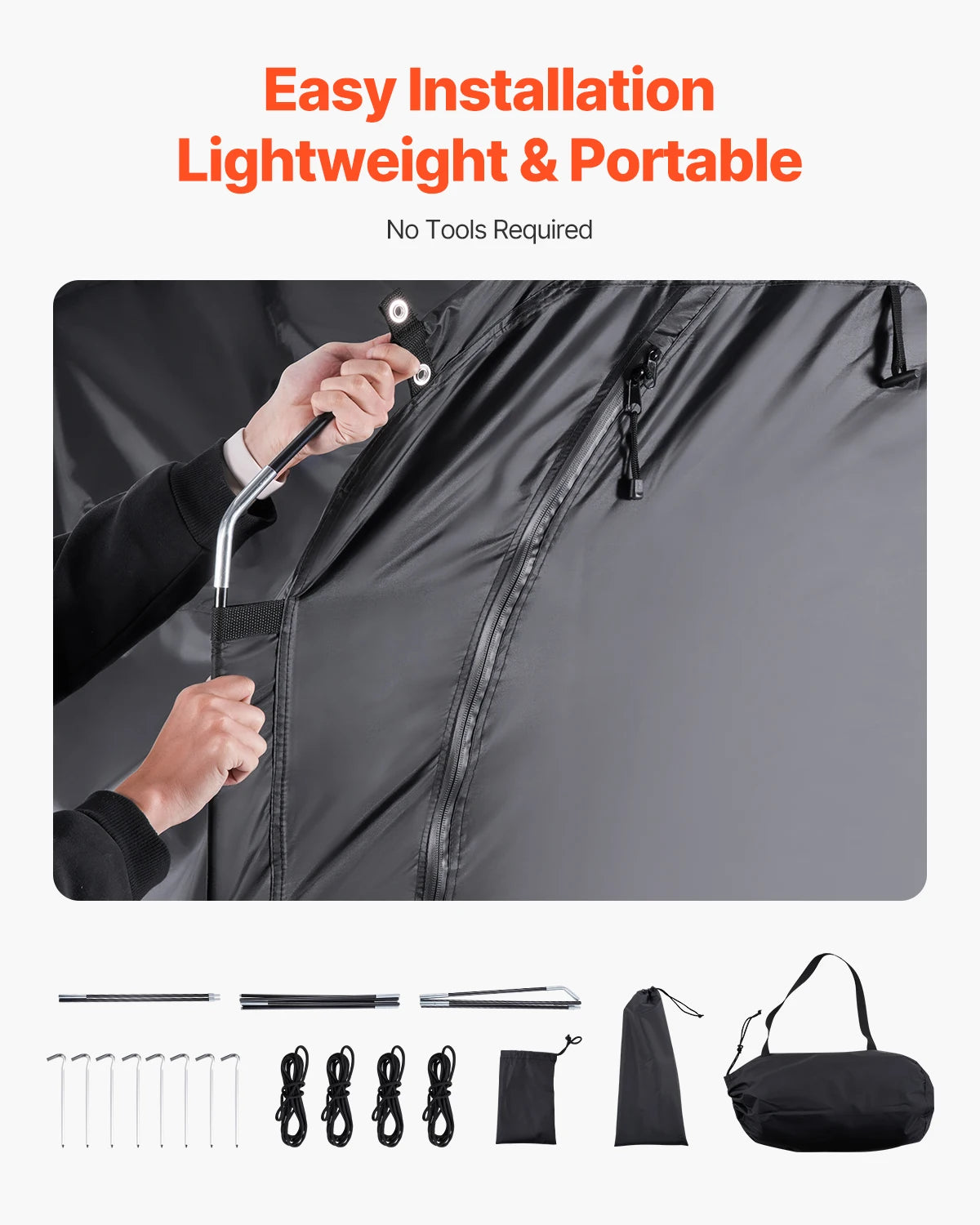 SucceBuy Bike Storage Tent Outdoor Waterproof Spacious Bike Storage Tent with Ventilated Window High Strength Fiberglass