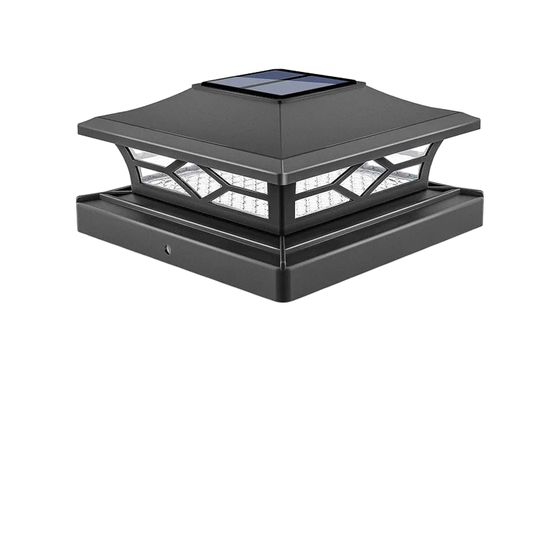 Solar Post Lamp 3000K/6000K Outdoor Garden Fence Pillar Head Light For Villa Gate Landscape Decoration IP65 Column Lamp