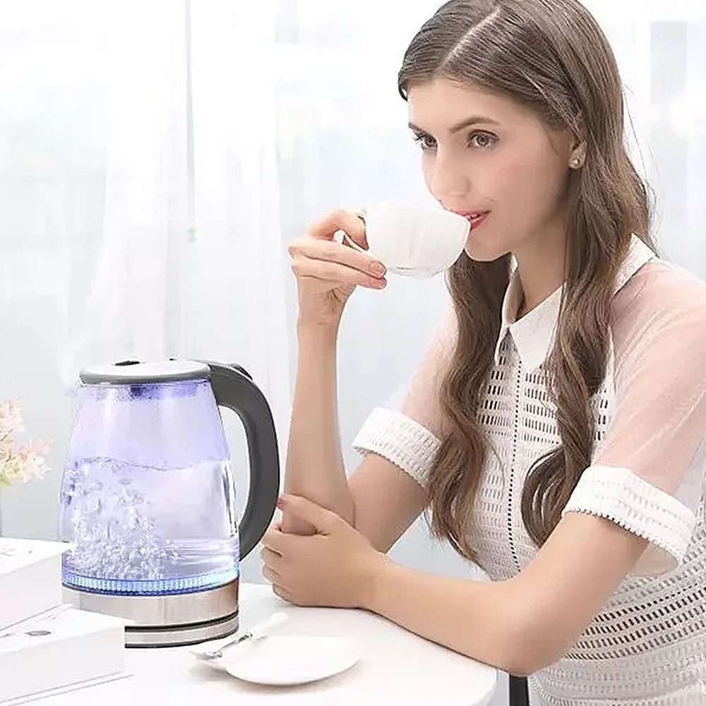 2L Glass Electric Kettle 220V/50Hz Fast Boil Auto Shut-Off for Home Kitchen