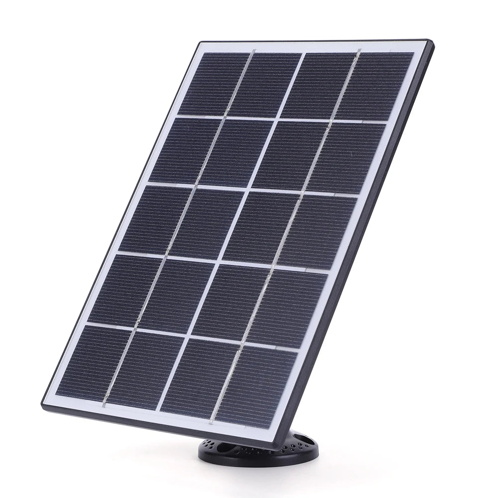 20W Solar Charger IP65 Waterproof Solar Panel Charger 9.8Ft Charging Cable 360° Adjustable Wall Mount for Ring Video Doorbell 4