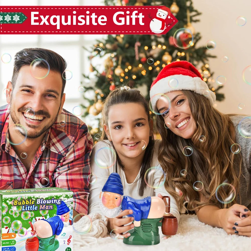 Santa Claus Bubble Machine Christmas Gnomes Bubble Machine Funny Bubble Blower Automatic Fart Bubble Blower Toy Party Favors