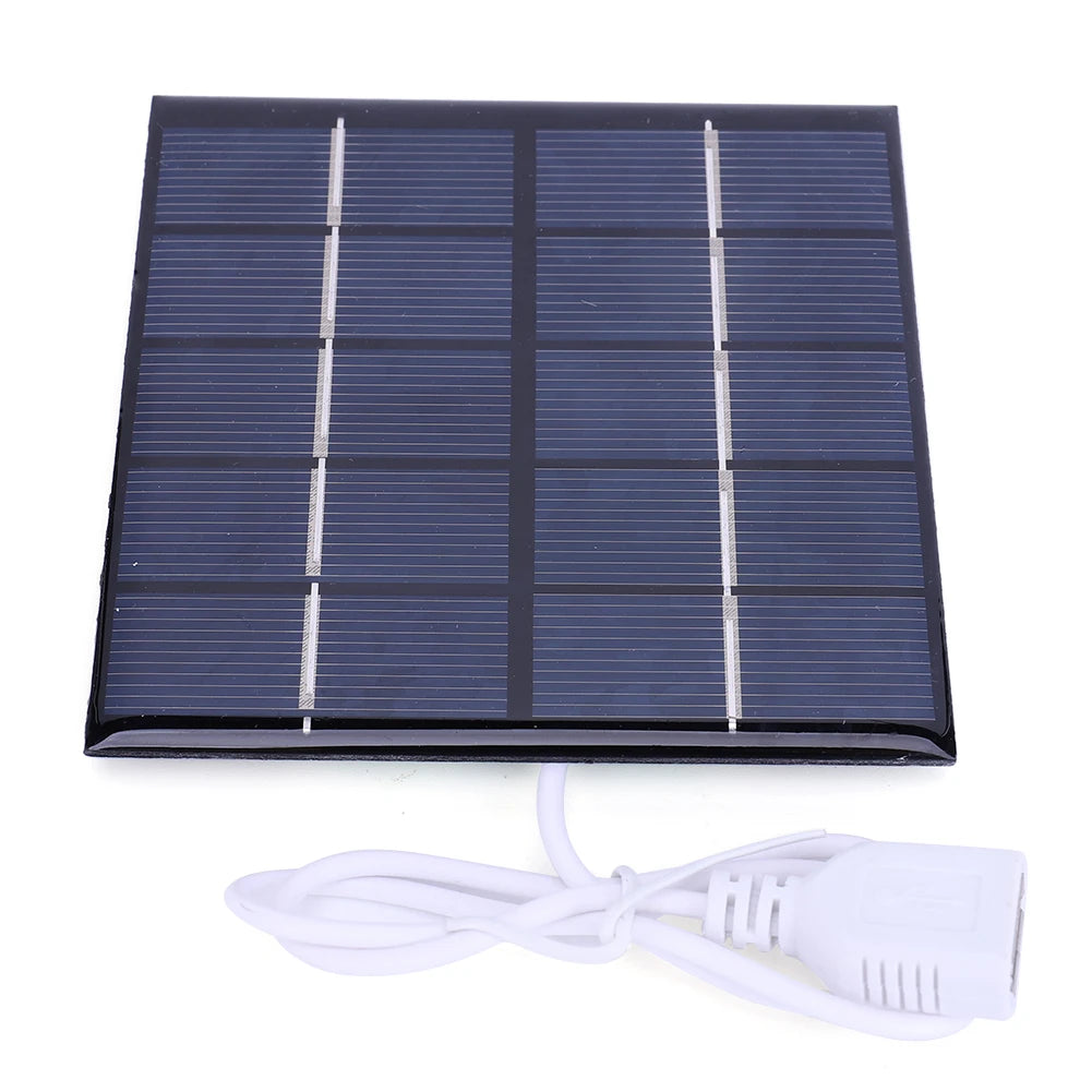 5V 240MA Solar Panel 5W Output USB Outdoor Portable Solar System For Low Power Products Cell Mobile Phone Chargers Electric Fan