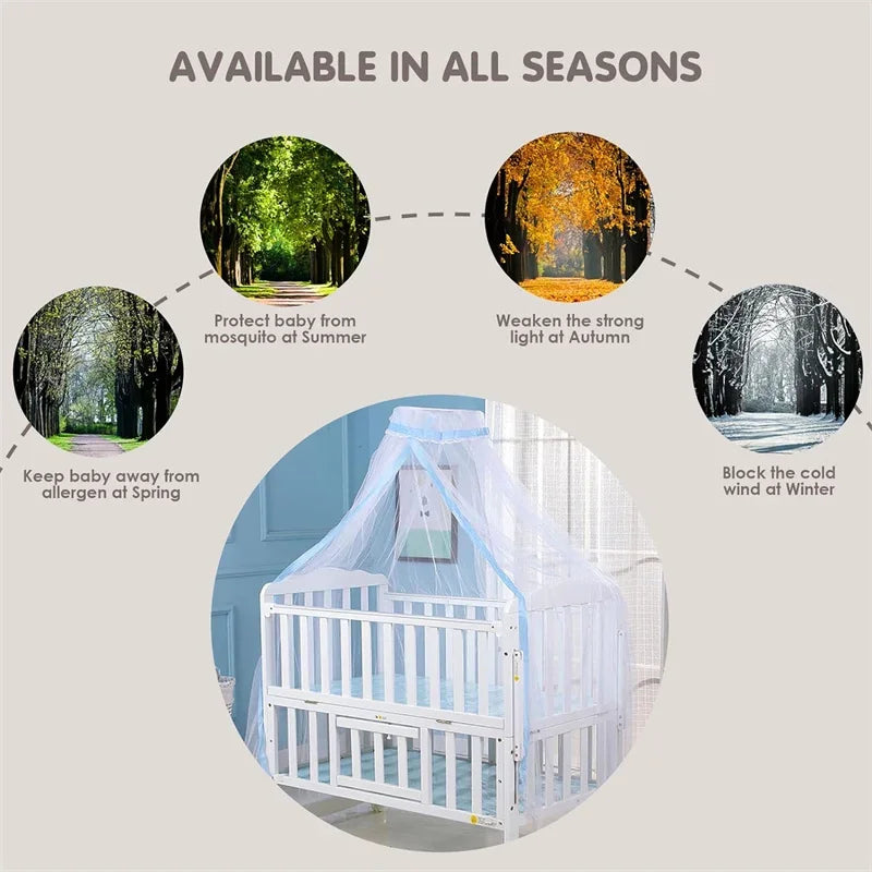 Universal Netting Mosquito Net Foldable Infant Canopy Round Bed Canopy Mosquito Net For Baby Summer Baby Crib Net Crib Dome NEW